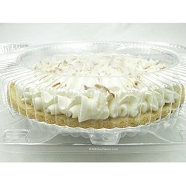 KitchenDance Clear Plastic Clamshell Pie Container with Low Dome - 10" Plastic Pie Container - Ideal for Stunning Food Display -Pie Container Perfect for Storage - CPC-110, 100 Count