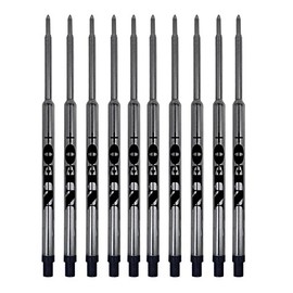 10 x Sätze Stift Minen für Waterman Kugelschreiber. Soft Roll Kugelschreiberminen für (10 Stift Minen schwarze Tinte)