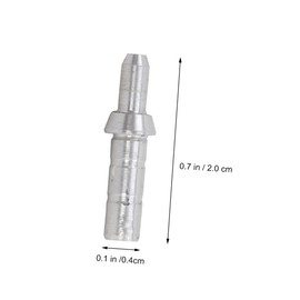 Kisangel 40pcs Nock Tails Accessories 4.2mm Id Silver Aluminum Seat Sturdy Lightweight for Hunting and Target Practice