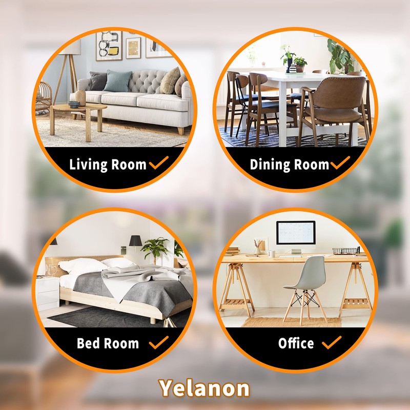 Yelanon Furniture Sliders (2.5” Brown) - 16-Pack Floor Protectors &