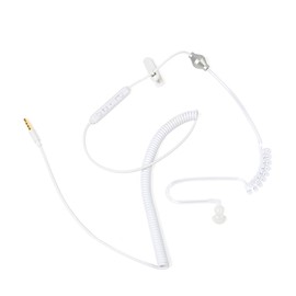TWAYRDIO Air Tube Type In-Ear Earphones, Earphones, Headset, Curl Cord, Multi-functional Button, Callable, For Smartphones, White, White