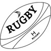'Rugby Ball' Rubber Stamp - Unmounted Design for Crafting &