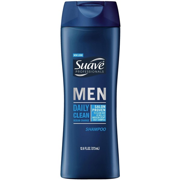 Suave Professionals Mens Shampoo, Daily Clean Ocean Charge, 12.6 oz