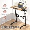 Enayplon Small Standing Desk with Wheels, Portable Treadmill Desk, Rolling