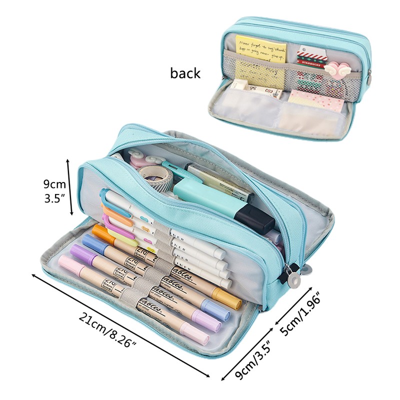 Canvas Pencil Case Large Capacity Pencil Cases Pencil Pouch with