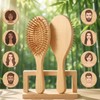 20 Pcs Wooden Hair Brush Bulk, Anti-Static