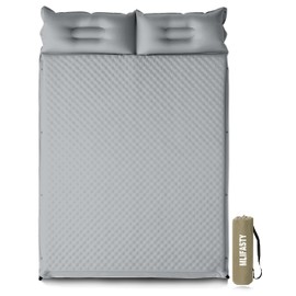 Mlifasty Self-Inflating Sleeping Mats, Ultralight Memory Foam Pad with Pillow for Backpacking Hiking Compact Camping Air Mattress, Inflatable Sleeping Pad