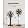 PELONIS PFS45A5BBB 18 inch 5-Blade Oscillating, Adjustable Standing Pedestal Remote,