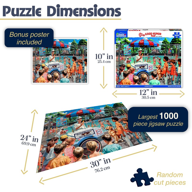 White Mountain Puzzles Good Humor Man 1000 Piece Jigsaw Fun