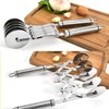 Ruiqas 5 Wheel Stainless Steel Pastry Pizza Cutter Dough Cutter