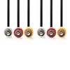 Nedis CVGP24300BK50 Composite Video Cable | 3x RCA Male -