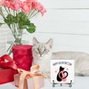 YSTEP Valentine’s Decor, 5x5 Inch Wooden Plaque with Iron Stand,