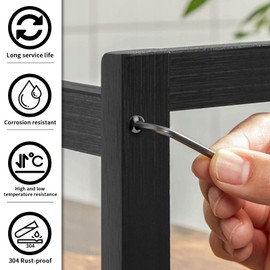 TXXATX Pack of 30 Rounded Head Screws M5 x 40 mm Flat Head Screws M5 304 Stainless Steel with Hexagon Socket Full Thread Furniture Screws Black for DIY Projects Furniture Repair Assembly Maintenance