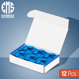 Everest Cat6 RJ45 Keystone Coupler (12-Pack) in Blue - RJ45 Coupler - Cat 6 Couplers - Female to Female Cat6 Keystone Jacks - Ethernet Couplers - Ethernet Cable Extender