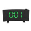 Radio Projection Alarm Clock LED Display Electronic Clock Curved Screen