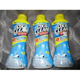 OxiClean lot of 3 OxiClean Dishwasher Detergent 4x Extreme Power Crystals Lemon Clean