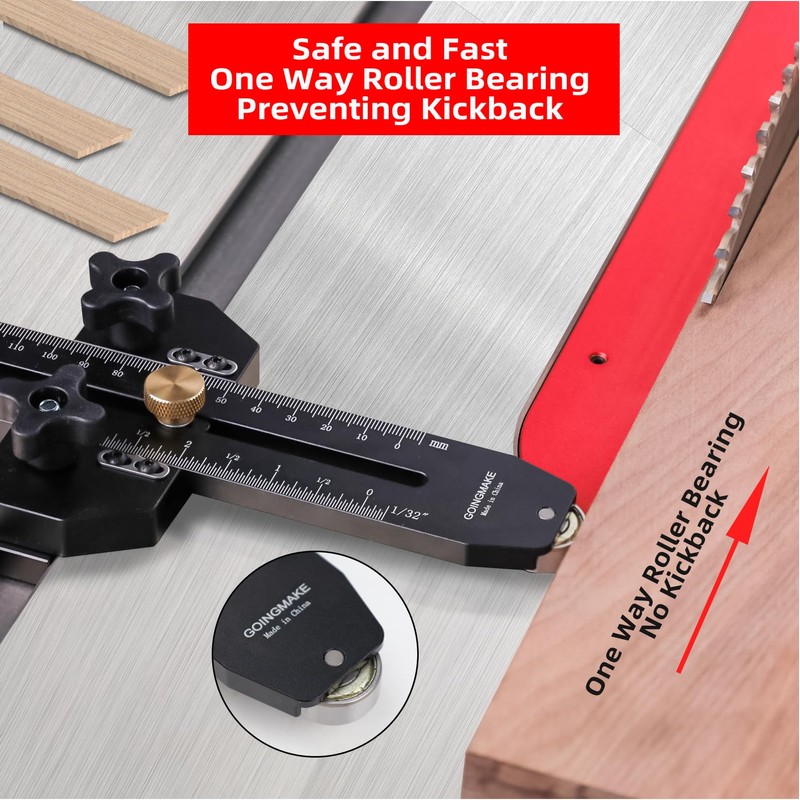 GOINGMAKE Thin Rip Jig Table Saw Jig Guide for Making