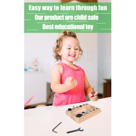 Montessori Toys for Kids, Fine Motor 17Pcs Real Screwdriver Board Set for 3 4 5 +Kids Patience Basic Life Skill Educational Wooden STEM Toys for Toddler Preschool Materials Busy Sensory Tools