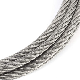 5 m Stainless Steel Wire Rope Cable 2 mm Cordage Strand: 7x7