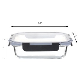 TRBIDRBO 2Pcs 53oz Large Glass Food Storage Containers Family Size Set Baking Containers with Locking Lids Storing food-Ideal for Storing food vegetables or fruits