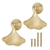 MOROBOR Ginkgo Leaf Shape Knob Handles, 2PCS Golden Drop Pendant