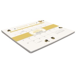 Orange Circle Studio 2022-2023 Magnetic Monthly Calendar Pad - 17-Month Planner with Magnetic Tab - for Fridge, File Cabinet, or Desktop - Buzzy Bee