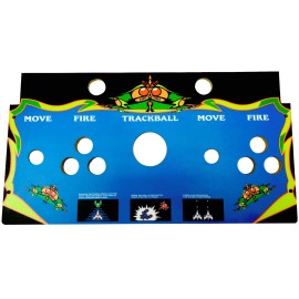 DIY Retro Arcade Skinned Galaga 2 Player With Trackball Replacement Control Deck for Arcade1Up - Add Red T Mold