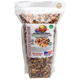 1.9 LB Heirloom Multi-colored Premium Popcorn Kernels • Non-GMO • USA Grown • All Natural, Vegan, Gluten Free, KOSHER • Low Calorie High Fiber Snack • Perfect for Movie Night • INTL POP