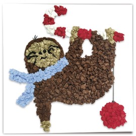 Ursus 21290008 - Doodle Pictures "Winter", Craft Set for Children from 3 Years, with 6 Motif Templates and Coloured Tissue Paper, for Making Pictures from Paper Balls