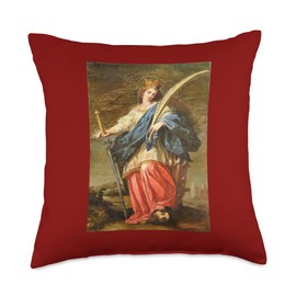 Saint Catherine Of Alexandria Throw Pillow