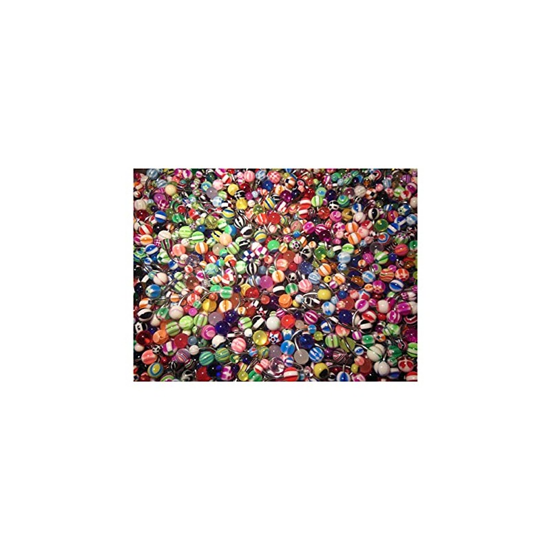 Lot of 10 Assorted Belly Rings 14g 7/16"
