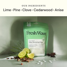 Fresh Wave Original Odor Eliminating & Deodorizing Packs - Bag of 6 & Fresh Pod Case - Safer Odor Relief for Small Spaces, Natural Plant-Based Odor Eliminator, Odor Absorbers for Home