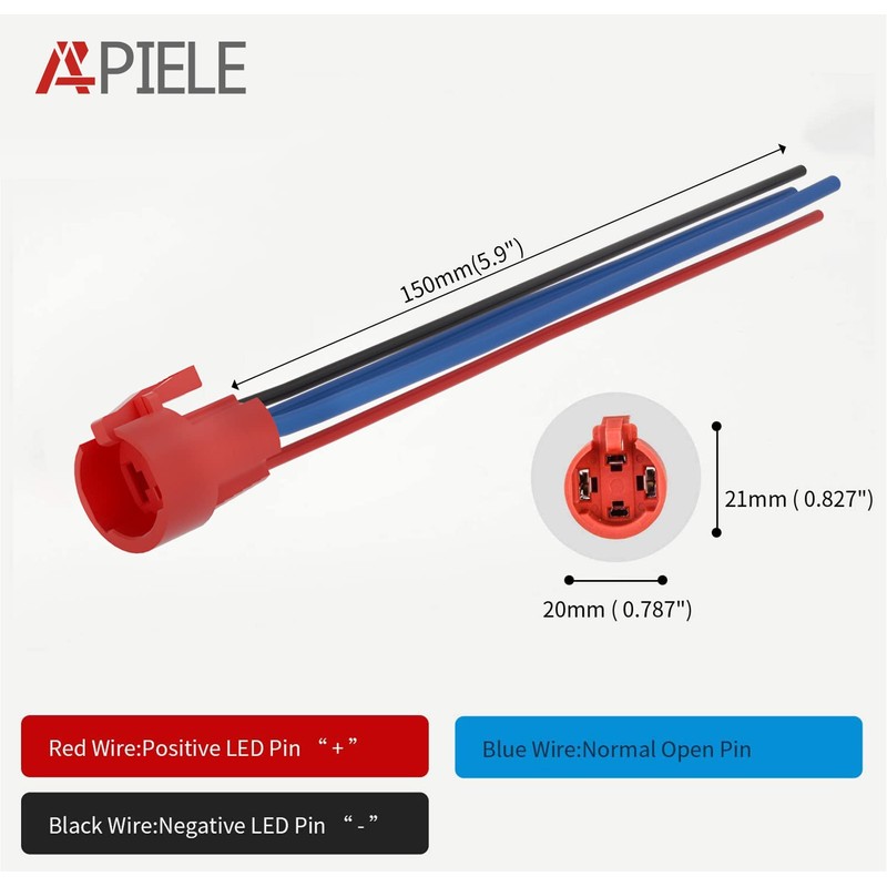 APIELE 10 Amp 19mm Latching Push Button Switch 12V SPST