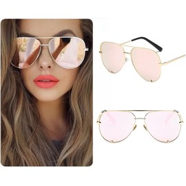 No Name Ltd ROSE GOLD Women Ladies Sunglasses Mirrored Cat Eye Reflective Retro UK