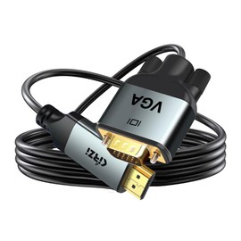 Kirzi HDMI to VGA Cable, Uni-Directional HDMI Computer to VGA Monitor Cable (5ft)