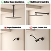 BESy 12 Inch Rain Shower Head, 12" Square Rainfall &