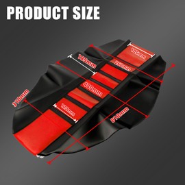 JFG RACING Dirt Bike Seat Cover,Universal Soft Rubber Cushion Covers for E Dirt Pit Bike Ebike Motocross Motorcycle Enduro CR CRF XR 50 85 125 150 230 250 450-Red