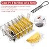 FAMKIT Taco Fryer Basket 6 Shells, Detachable Handle Taco Shell