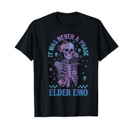 Elder Emo Club Skeleton It Was Never A Phase T-Shirt