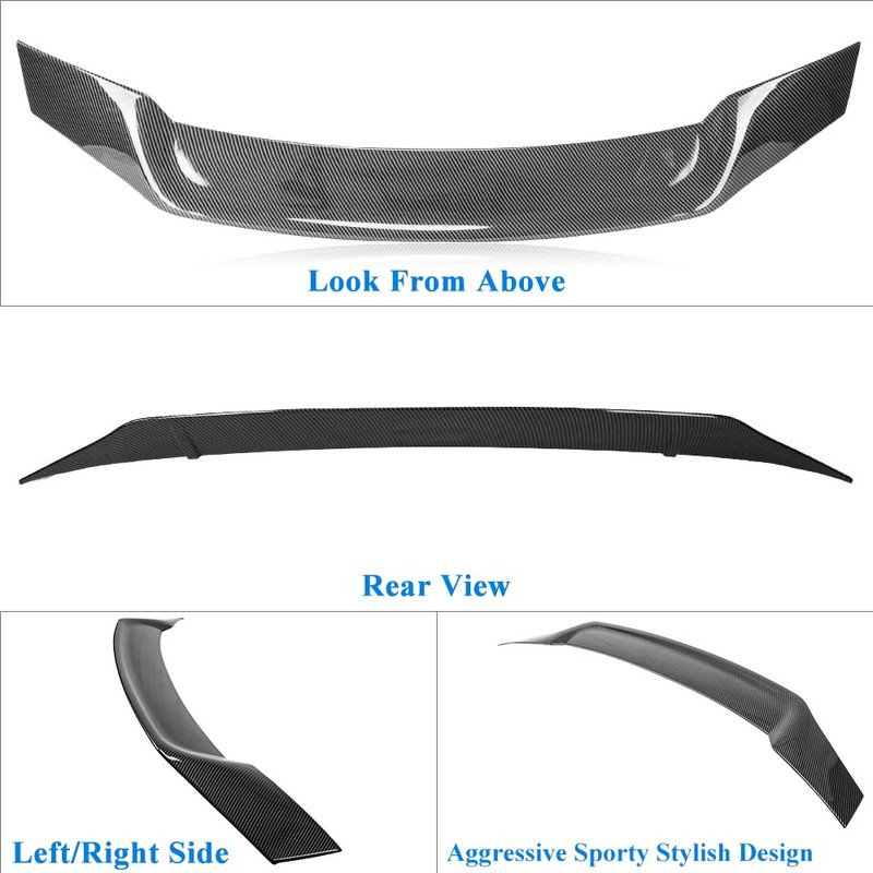 Carbon Fiber Look Trunk Spoiler Wing Compatible with 2018-2022 Honda