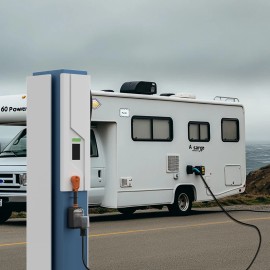 BSEED 50 Amp RV Surge Protector 16000J with Waterproof Cover for Travel Trailers