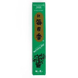 Nippon Kodo Morning Star Sage Japanese Incense Sticks with Ceramic Holder