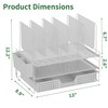 LEKETREE Desk Organizer, Office Organization with Vertical File Holder, File