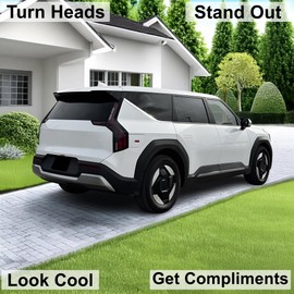 BOGAR TECH DESIGNS Full Headlight Taillight Tint Kit Compatible with Kia EV9 2024-2026, Light Smoke