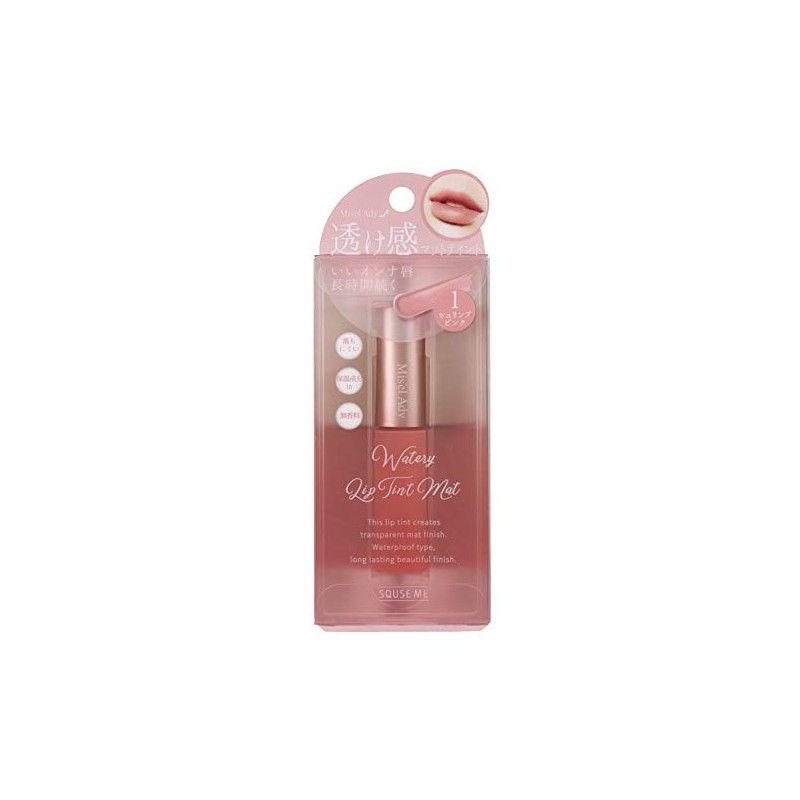 Mizelle Eddie Watery Lip Tint Mat 01 Shrimp Pink Lipstick