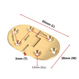 Saiper 90 Degree Solid Brass Butler Tray Hinges (2pcs) Flip Top Hinge with Screws for Folding Tables / Sewing Machine Table, Folding Hinges Furniture Accessories