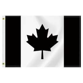 2×3 FT Black Canada Flag,Medium 60×90 CM Canadian Outdoor Banner,100D Decor,Doube Side Printing For Patio Garden With Brass Gromment