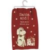 2 Piece Dog Themed Christmas Kitchen Towel Bundle, He Knows