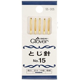 Clover 55-005 Needle No. 15, Pack of 5