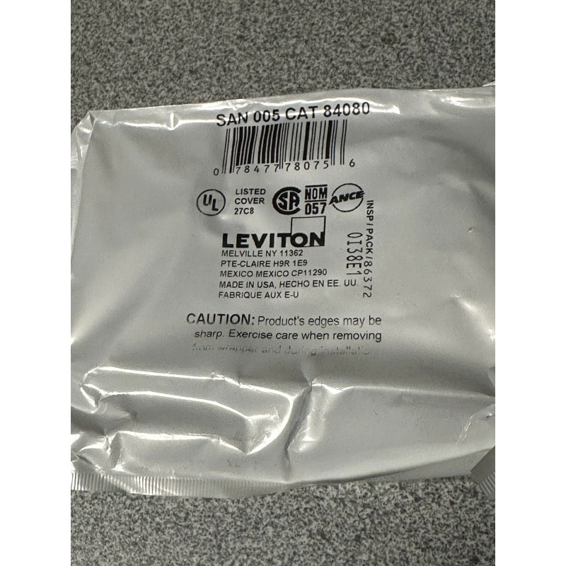Leviton NEW Leviton 84080‑40 1‑Gang 302 Stainless Steel Louvre Device